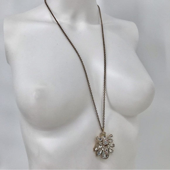 J. Crew Long Crystal Pendant Necklace - Picture 6 of 6